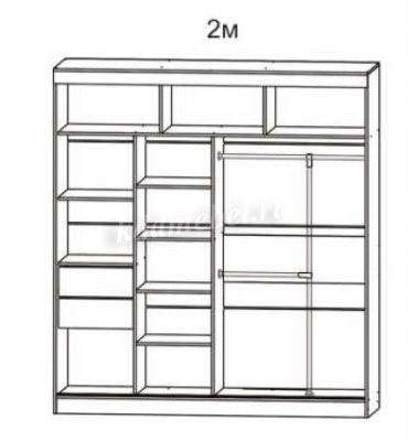Шкаф-купе Танго 2.0 лакобель Р (Венге)