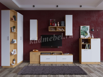 Шкаф Лего двухстворчатый (Дуб бунратти/Белый)