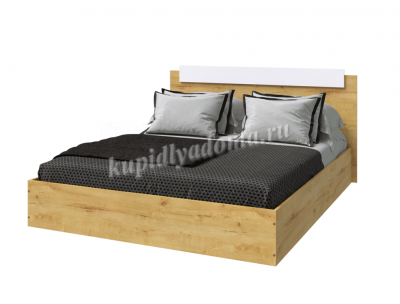 Кровать Эра 1.4 (Дуб вотан/Белый)