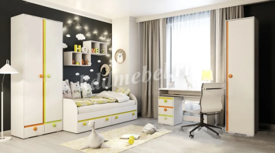 Кровать Мамба (Белый/Желтый)