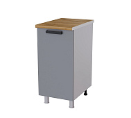 Шкаф нижний глубокий Г4Р кухня Нагано без столешницы (Белый/Ясень анкор темный)