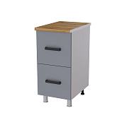 Шкаф нижний с 2 ящиками глубокий Г4РГ кухня Крафт (Дуб сонома/Бетон темный)