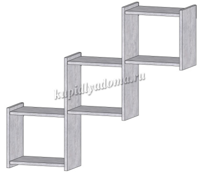 Полка Квадро (Цемент светлый)