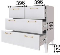 Толедо спальня с размерами комод малый откр копия