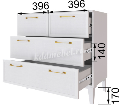 Комод малый Толедо (Графит серый)