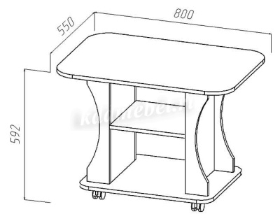 Стол журнальный Дипломат (Ясень шимо светлый)