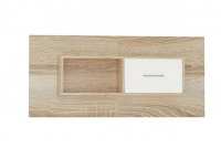 Стелс полка навесная 1д Дуб сонома-белый