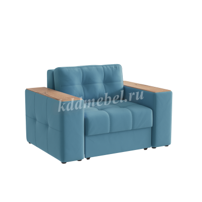 Кресло-кровать Виконт (Светло-голубой/Дуб канадский)