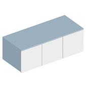 Шкаф 3ств. Бриз настенный (Дасти грин/Белый лофт)