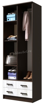 Шкаф Дуэт с зеркалом комбинированный (Венге/Лоредо)