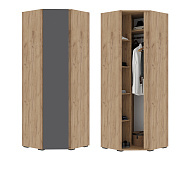 Шкаф угловой Хелен ШК 04 (Крафт золотой/Графит серый)