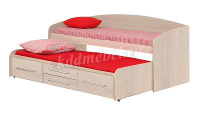 Кровать двухуровневая Адель-5 (Вудлайн кремовый)