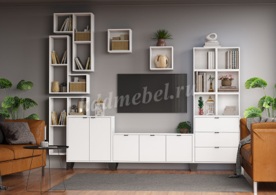 Стеллаж открытый ГС-1 Гира (Белый)