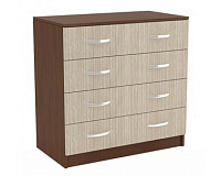 Комод Басса КМ-554-М 4 ящика (Ясень шимо темный/Ясень шимо светлый)