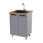 Шкаф нижний мойка 6М кухня Крафт без столешницы (Дуб сонома/Бетон темный)