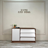 Комод Рейн 1200 (Дуб крафт табачный/Кашемир)