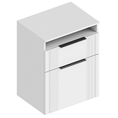 Вита Тумба 1ств. с ящиком и нишей 600*450*800 (Белый лофт/Софт айс)