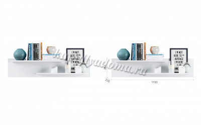 Полка Йорк навесная (Белый жемчуг)