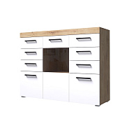 Комод Бастон (Дуб вотан/Белый гладкий)