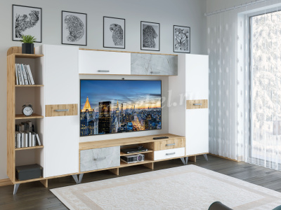 Полка навесная Микс-0.9 (Дуб бунратти/Герион)