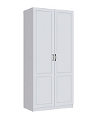 Шкаф 2-х створчатый Апполия (Белый/Белый дуб)