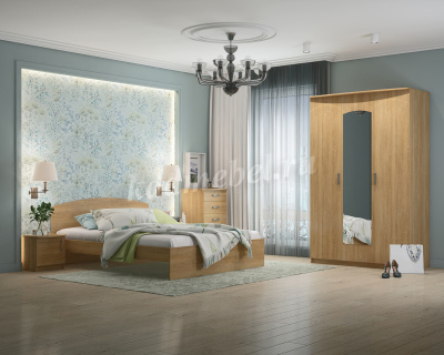 Шкаф трехдверный Ирина (Дуб крафт золотой)