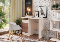 Стол компьютерный №4 (Ясень шимо темный/Ясень шимо светлый)