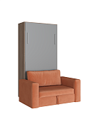 Комплект кровать-шкаф Трансформер 900*2000 (Ясень анкор темный/Темно-серый)