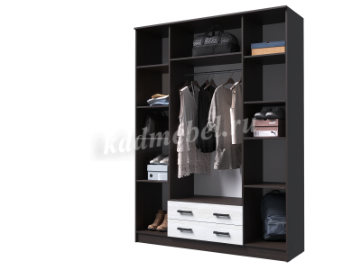 Шкаф Квадро без зеркал (Графит)