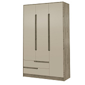 Шкаф 3-х створчатый Гавана (Дуб крафт серый/Кашемир)