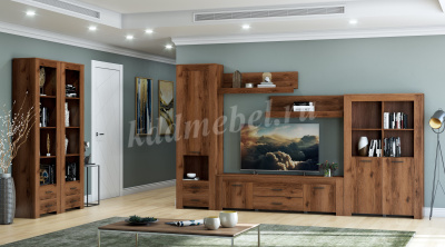 Полка навесная Квадро-40 (Дуб Делано темный)