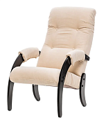 Кресло для отдыха Консул Модель 61 (Серый ясень-эмаль/Ткань велюр Ваниль Verona Vanila)