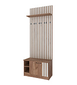 Тумба с вешалкой 800 Кано КПТВ-2 (Дуб крафт табачный/Дуб крафт белый)