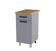 Шкаф нижний с 1 ящиком 4Р1 кухня Контемп без столешницы (Дуб сонома/Грей-софт)