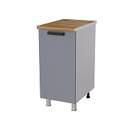 Шкаф нижний глубокий Г4Р кухня Марбл без столешницы (Белый/Графит)