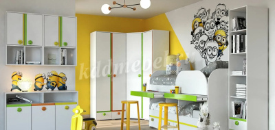 Кровать Мамба (Белый/Желтый)