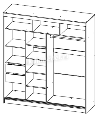 Шкаф-купе Танго-2 2000 (Дуб сонома)