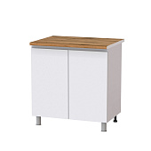 Шкаф нижний П8Р кухня Плейона без столешницы (Белый)