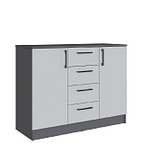 Комод Вегас (Графит серый/Камень серый)