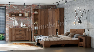 Полка навесная Квадро-40 (Дуб Делано темный)