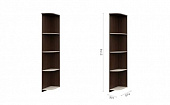 Стеллаж угловой Аврора (Венге/Дуб молочный) 