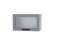 Шкаф верхний со стеклом 6ХС кухня Кампео (Белый/Белый снег)