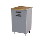Шкаф нижний с 1 ящиком 5Р1 кухня Крафт без столешницы (Дуб сонома/Бетон темный)