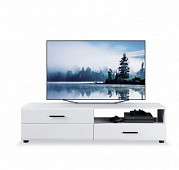 Тумба ТВ Йорк 1д левая (Белый жемчуг/Белый глянец)