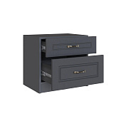 Тумба прикроватная Апполия (Графит серый/Лунный кратер)