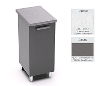 Шкаф нижний 4Р кухня Осло без столешницы (Белый/Карбон вулкан)