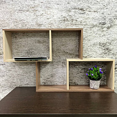 Полка навесная ПЛ-3 (Ясень шимо темный/Ясень шимо светлый)