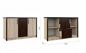 Комод Эшли 1363 (Венге/Дуб сонома)