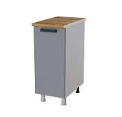 Шкаф нижний глубокий Г35Р кухня Осло без столешницы (Белый/Карбон Фарфор) 